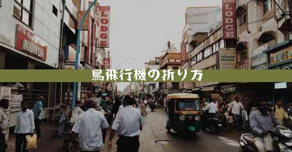 鳥飛行機の折り方