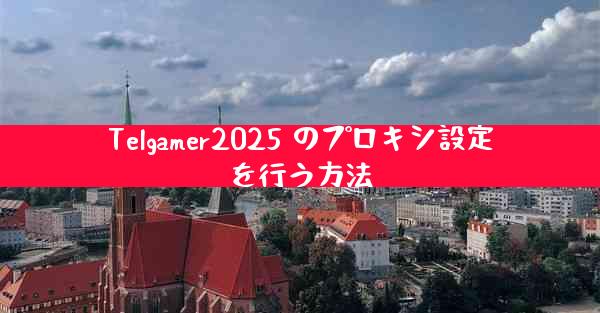 Telgamer2025 のプロキシ設定を行う方法