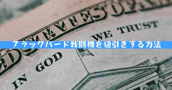 ブラックバード戦闘機を値引きする方法