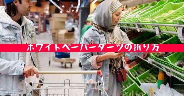 ホワイトペーパーダーツの折り方