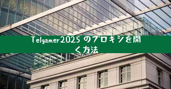Telgamer2025 のプロキシを開く方法