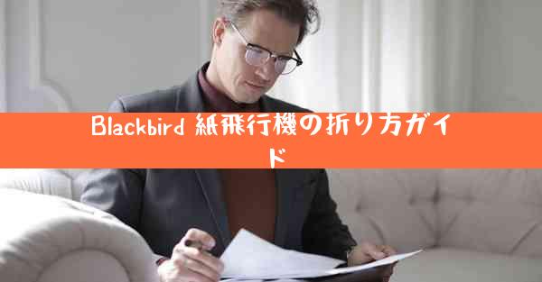 Blackbird 紙飛行機の折り方ガイド